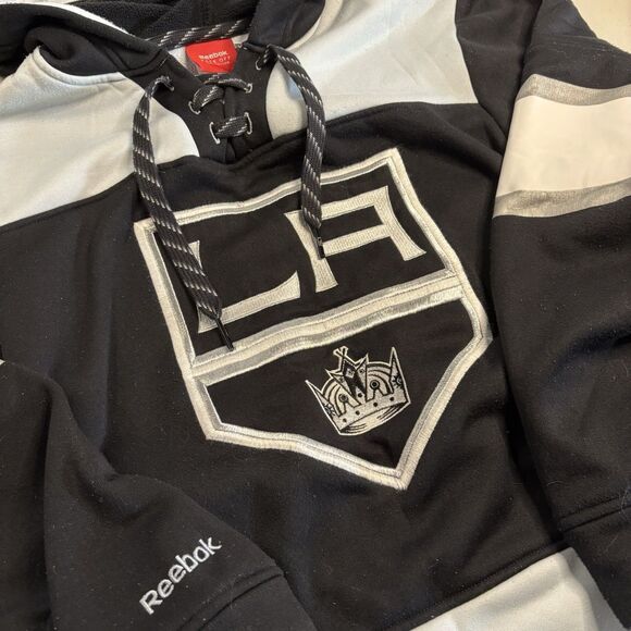 Vintage Reebok Face Off Collection NHL Los Angeles Kings Hoodie M SIGNED NO COA - Picture 6 of 14